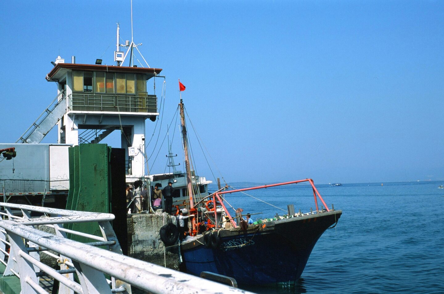 A marine vessel on a dock